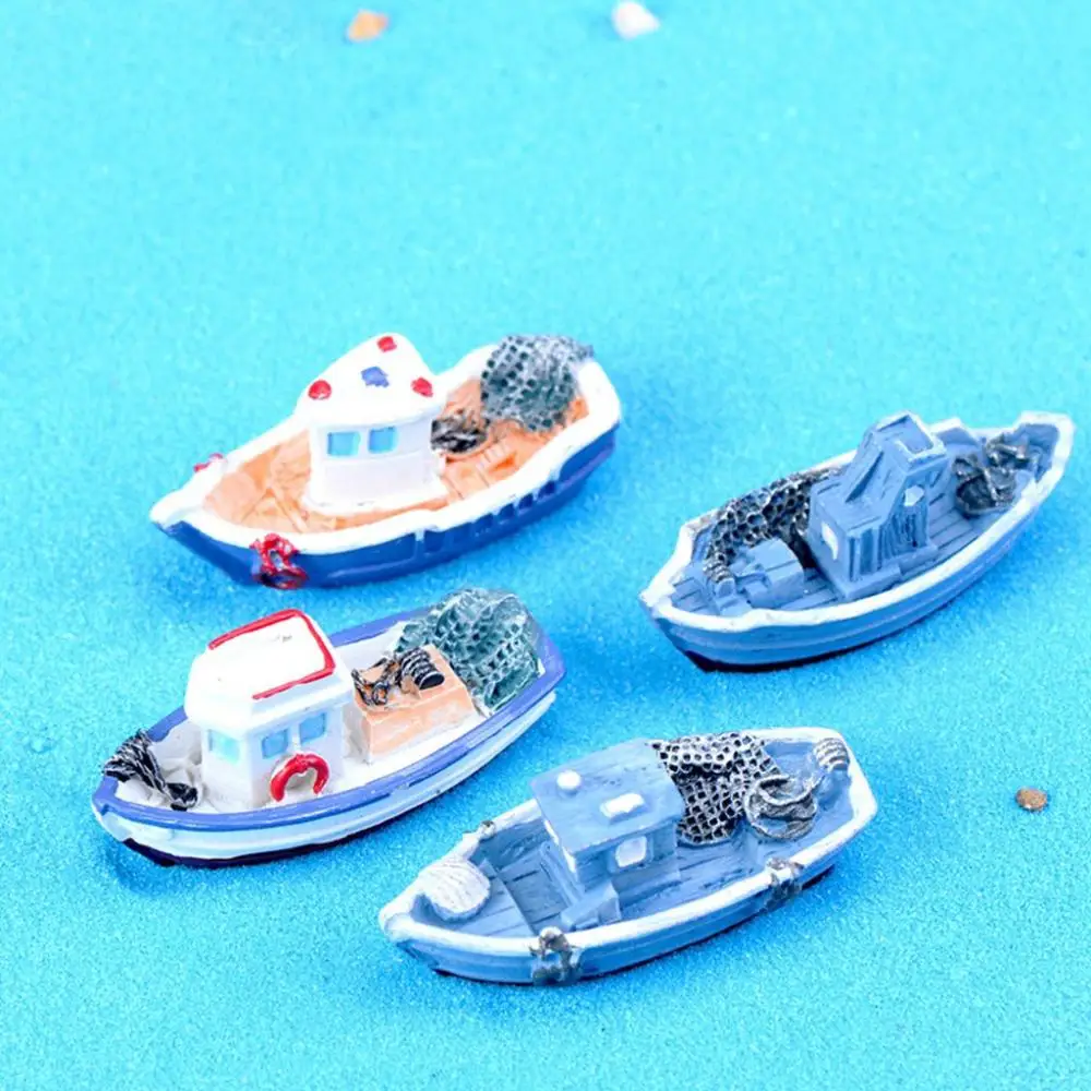 

Поделки «сделай сам», рыболовная лодка, детские подарки, мини-лодка, модель аквариума, декоративная лодка, фигурка, микроландшафтный дизайн