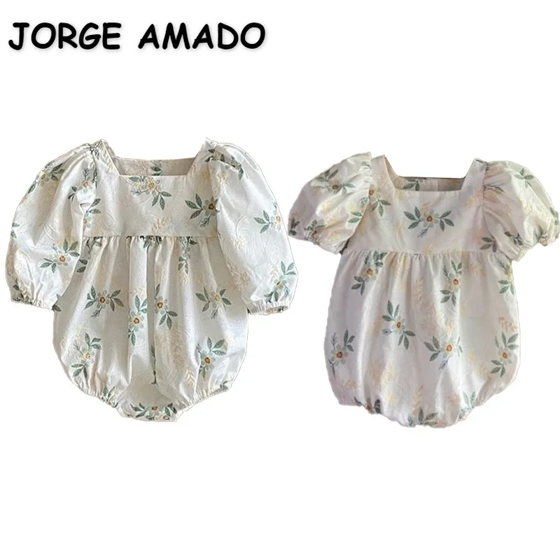 Korean Style Summer Baby Girl Bodysuit for Newborns Puff Sleeves Green Red Print Square Collar Jumpsuit Twins Clothes E8080
Korean Style Summer Baby Girl Bodysuit for Newborns Puff Sleeves Green Red Print Square Collar Jumpsuit Twins Clothes E8080