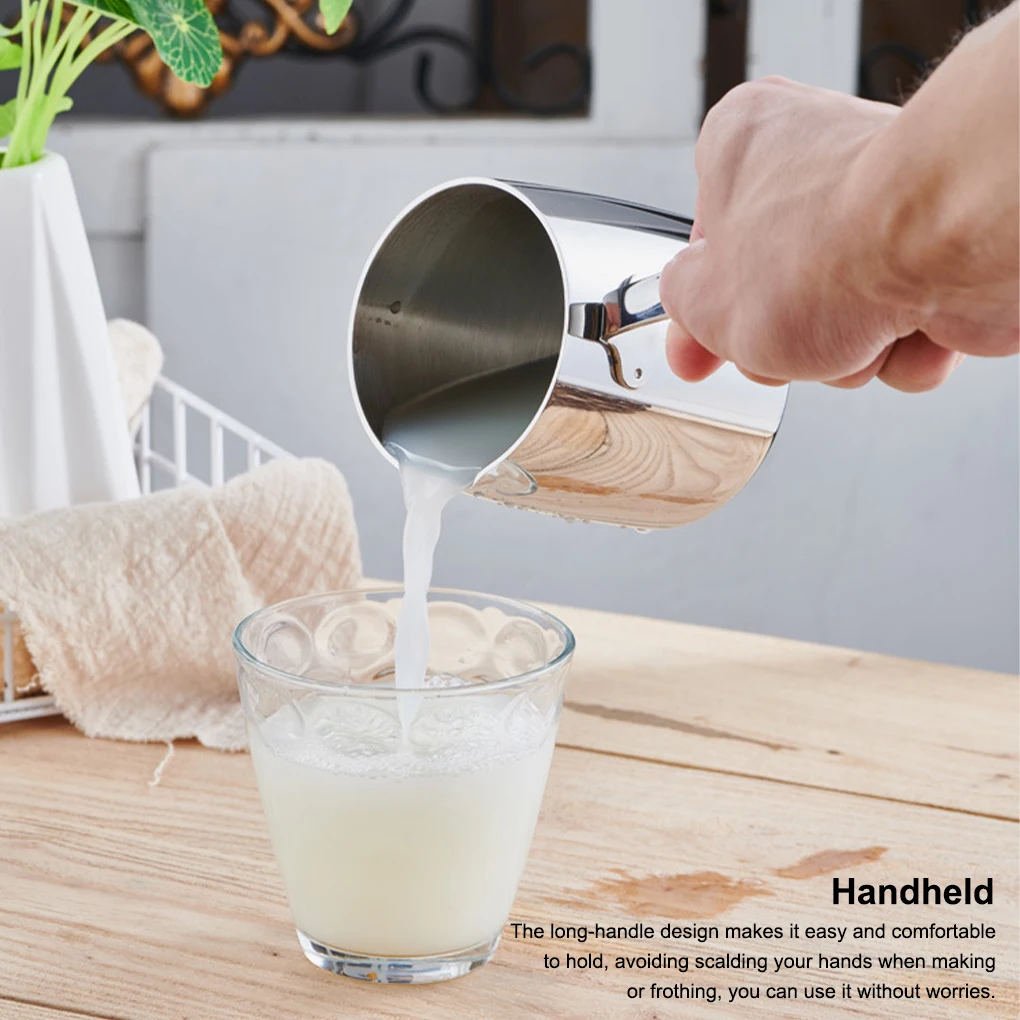 Milk Pitcher 370ml 304 Stainless Steel Heat-resistant Handheld DIY Craft Heating Frothing Pot Coffee Frother Jug Drink Cup
Milk Pitcher 370ml 304 Stainless Steel Heat-resistant Handheld DIY Craft Heating Frothing Pot Coffee Frother Jug Drink Cup