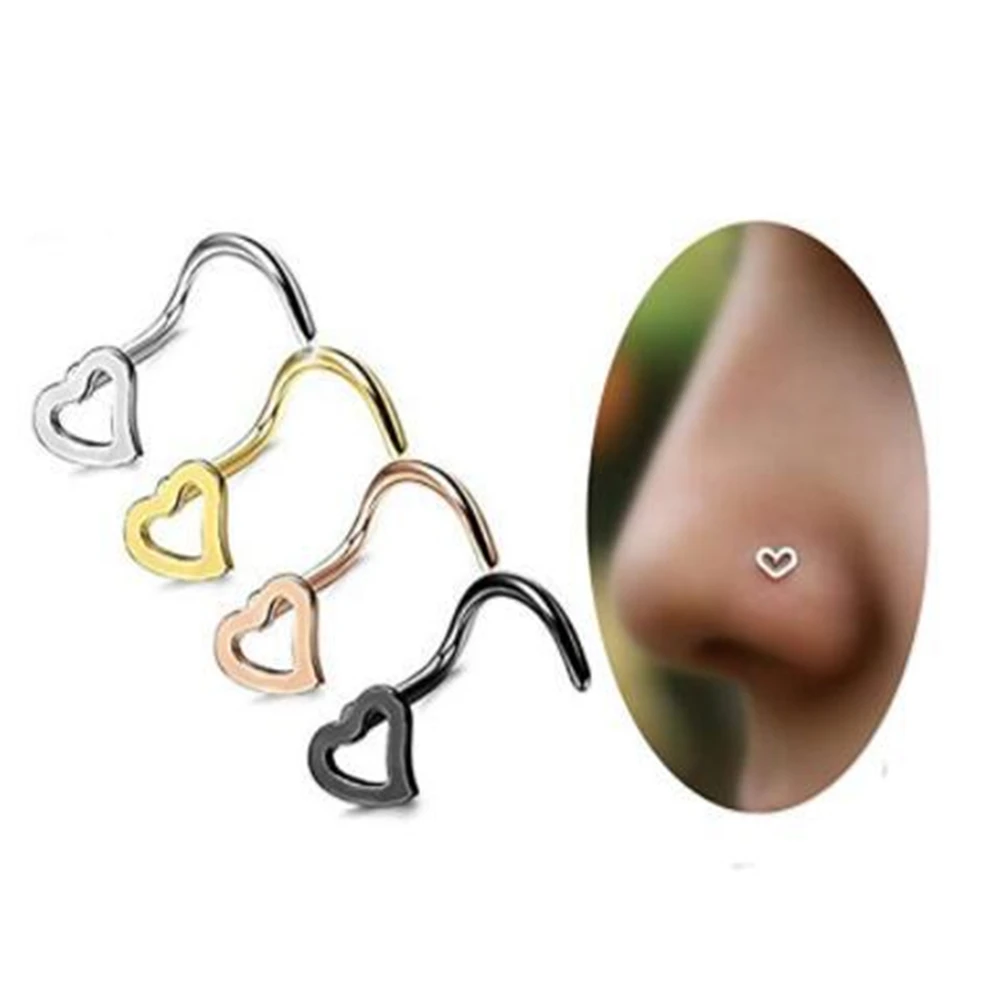 New Fashion Stainless Steel Nose Studs Heart Shape Multicolor Nose Rings Nose Studs Hooks Nose Piercing Body Piercings Jewelry
New Fashion Stainless Steel Nose Studs Heart Shape Multicolor Nose Rings Nose Studs Hooks Nose Piercing Body Piercings Jewelry