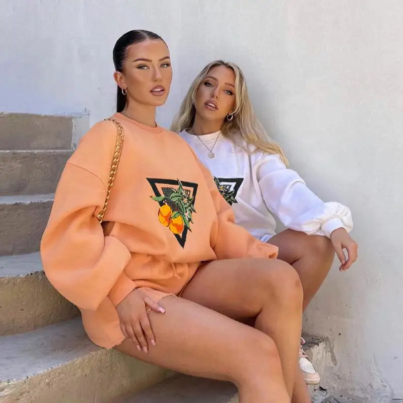 Female Shorts And Top Two Piece Set Sweatshirt Long Sleeve Fall Outfits Women Fashion Print Casual Clothing
Female Shorts And Top Two Piece Set Sweatshirt Long Sleeve Fall Outfits Women Fashion Print Casual Clothing