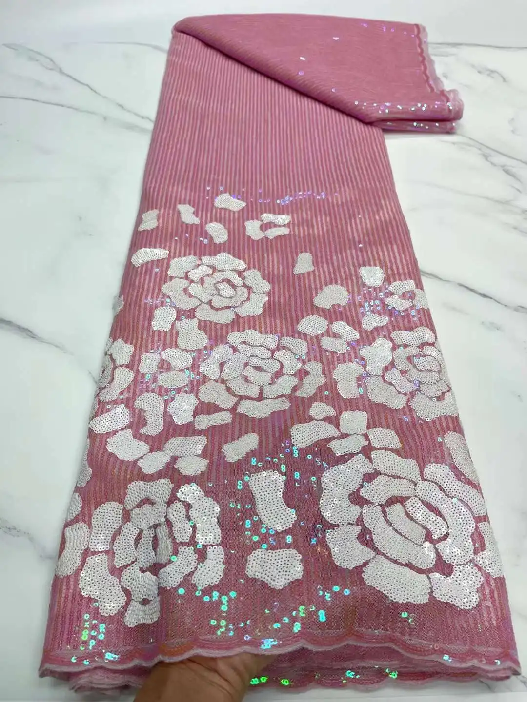 French Net Lace Fabric 2022 Latest pink And Grey Luxury Beaded Lace Fabric Bridal Crystal Embroidered Tulle Sequins JYY1-3
French Net Lace Fabric 2022 Latest pink And Grey Luxury Beaded Lace Fabric Bridal Crystal Embroidered Tulle Sequins JYY1-3