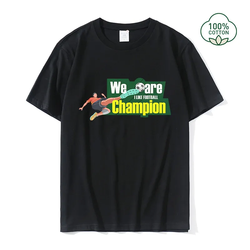 Football Champion T-shirt Cotton Sports Short Sleeve Shirt Fashion Loose Men's Casual Shirt Round Neck Large Solid Tees Black
Football Champion T-shirt Cotton Sports Short Sleeve Shirt Fashion Loose Men's Casual Shirt Round Neck Large Solid Tees Black