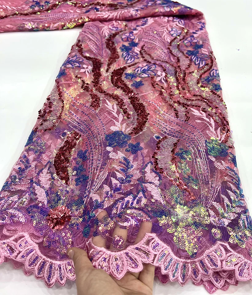 French Tulle Lace Fabric 2023 High Qulity African Nigerian Mesh Net Lace Fabric with Sequins For Wedding Party Dresses Sewing
French Tulle Lace Fabric 2023 High Qulity African Nigerian Mesh Net Lace Fabric with Sequins For Wedding Party Dresses Sewing