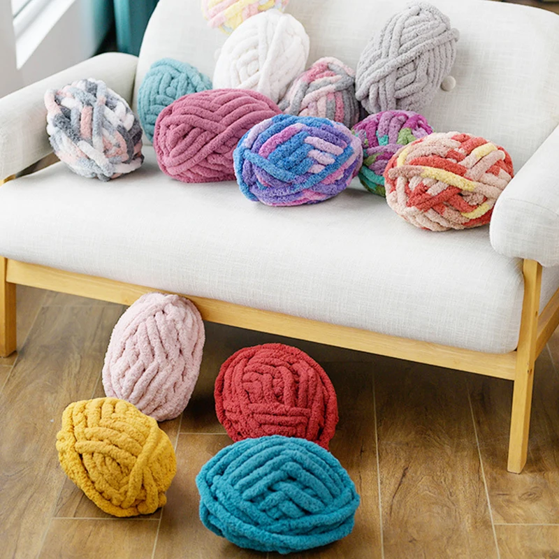 

Giant Yarn Extra Thick Soft Warm Braided Blanket Yarn 226g/Pcs DIY Hand Mat Cat Nest Crochet Yarn alize puffy Wool Fabric Thread