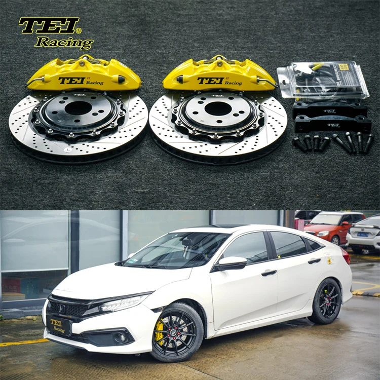 P40NS Front Big Brake Kit 4 Piston Caliper with 330*28 mm rotor BBK auto brake system For Honda Civic FC 17 Inch car rim
P40NS Front Big Brake Kit 4 Piston Caliper with 330*28 mm rotor BBK auto brake system For Honda Civic FC 17 Inch car rim