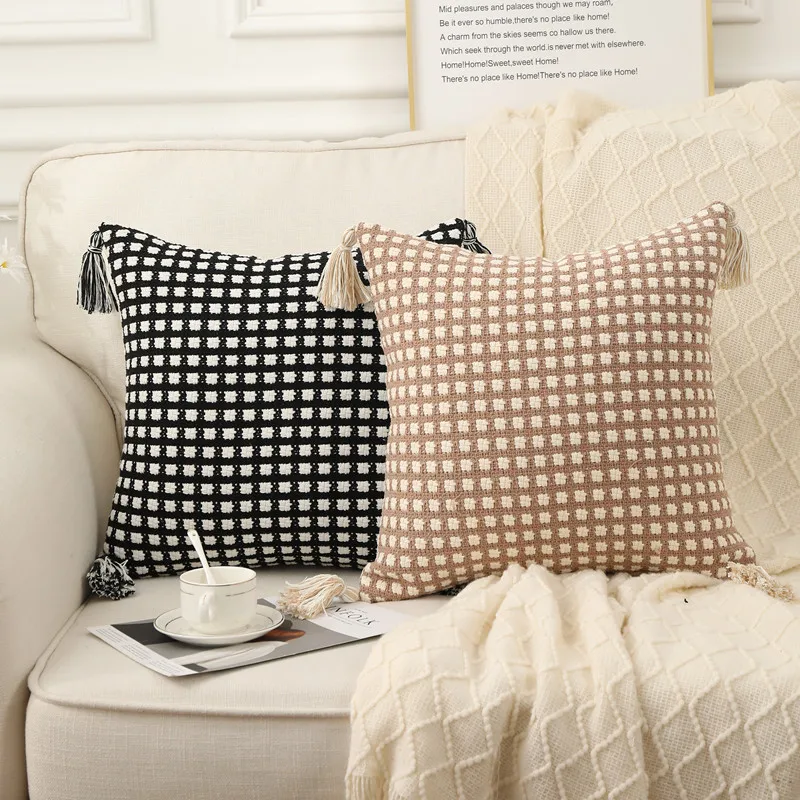 Cotton Linen Woven Pillowcase Tassel Pillow Case Living Room Sofa Bedroom Pillowcase Cushion Cover Home Decorative
Cotton Linen Woven Pillowcase Tassel Pillow Case Living Room Sofa Bedroom Pillowcase Cushion Cover Home Decorative