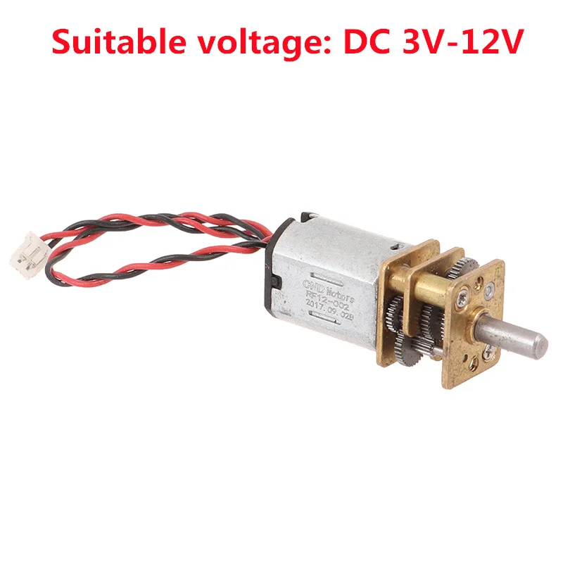 DC 3V-12V 60RPM Slow Speed Micro Gear Motor Micro N20 Mini Gear Motor Metal Gear Box Gear Motor DIY Toys
DC 3V-12V 60RPM Slow Speed Micro Gear Motor Micro N20 Mini Gear Motor Metal Gear Box Gear Motor DIY Toys