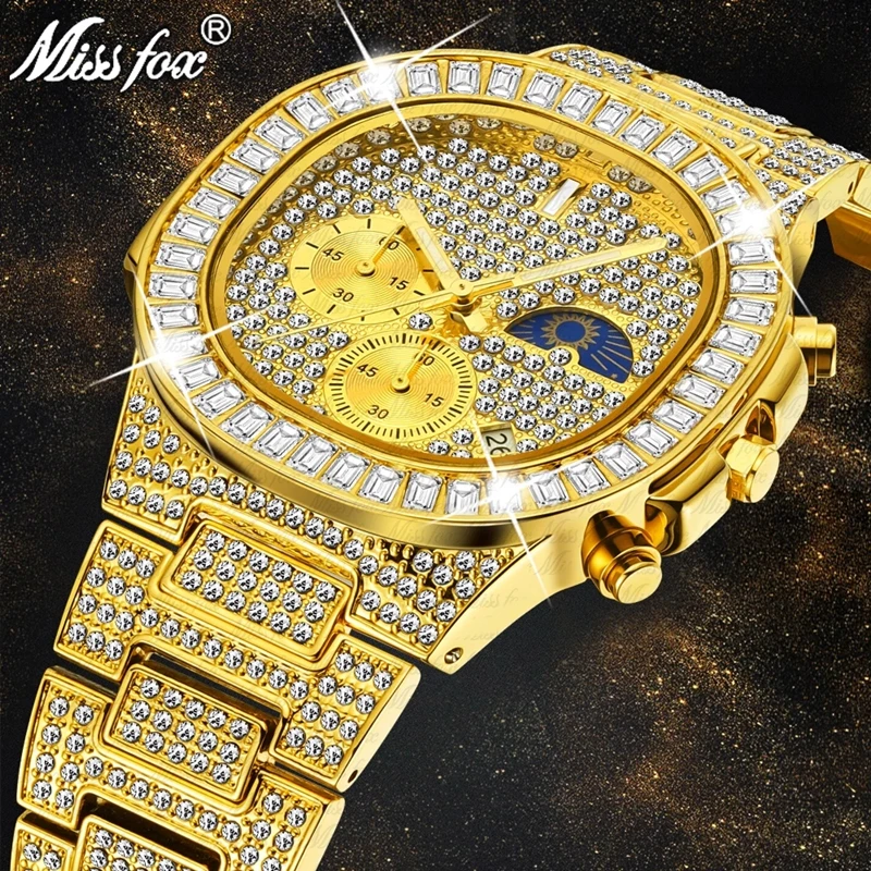 MISSFOX-Luxury brand full of stars fashion hip-hop full of diamonds multifunctional leisure full of diamonds men's quartz watch
MISSFOX-Luxury brand full of stars fashion hip-hop full of diamonds multifunctional leisure full of diamonds men's quartz watch