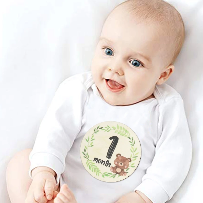 6Pcs Cartoon Animal Leaves Printed Gender/Month Wooden Cards Baby Milestone Card BX0D
6Pcs Cartoon Animal Leaves Printed Gender/Month Wooden Cards Baby Milestone Card BX0D
