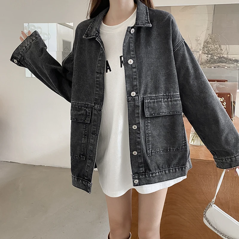 Spring Coat Jacket Korean Set Large Size Denim Jacket Women's Spring New Korean Version Loose All-match Long-sleeved Top
Spring Coat Jacket Korean Set Large Size Denim Jacket Women's Spring New Korean Version Loose All-match Long-sleeved Top
