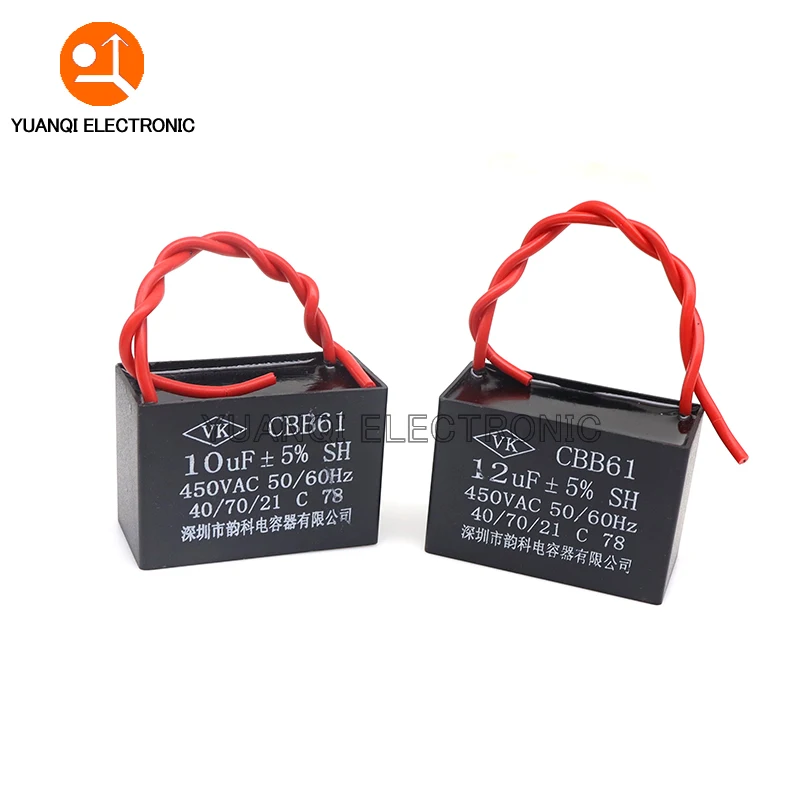 CBB61 Start capacitor 450V 1/1.2/1.5/1.8/2/2.5/3/3.5/4/4.5/5/6/7/8/10/12/15/16/18/20/25UF Fan Ceiling Motor Run Capacitor CBB
CBB61 Start capacitor 450V 1/1.2/1.5/1.8/2/2.5/3/3.5/4/4.5/5/6/7/8/10/12/15/16/18/20/25UF Fan Ceiling Motor Run Capacitor CBB