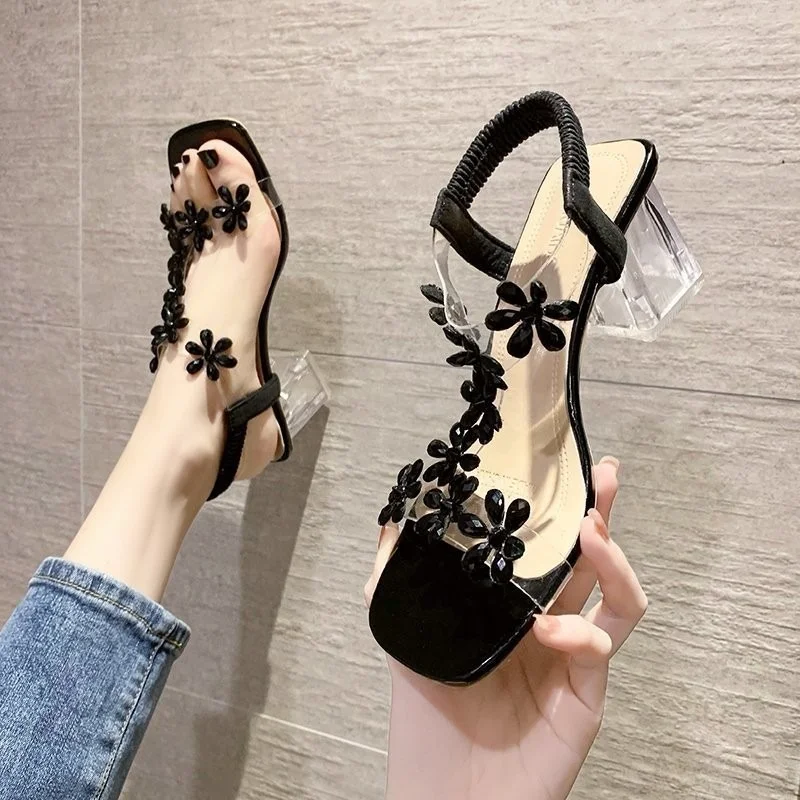 Rhinestone Sandals Ins Tide 2022 New Female Summer Crystal Thick Heel Fashion Mid-heel Transparent High Heels Ladies Sandals 43
Rhinestone Sandals Ins Tide 2022 New Female Summer Crystal Thick Heel Fashion Mid-heel Transparent High Heels Ladies Sandals 43