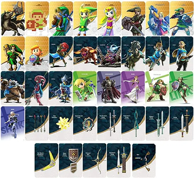 Full Set 38/33/26 Pieces Set of Zelda Amiibo Game Chip Cards,Calamity Apocalypse Linkage NFC Card BIG MINI
Full Set 38/33/26 Pieces Set of Zelda Amiibo Game Chip Cards,Calamity Apocalypse Linkage NFC Card BIG MINI