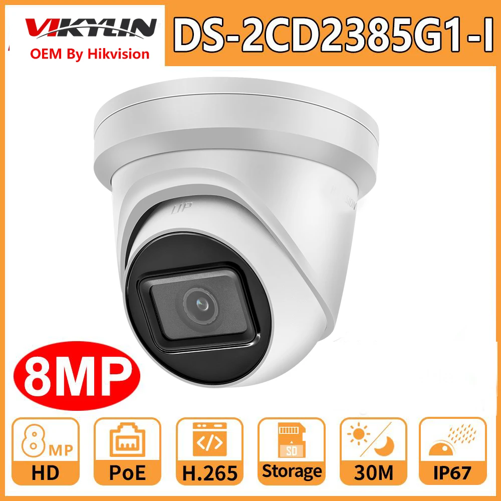 Камера видеонаблюдения Vikylin Original DS-2CD2385G1-I 8 МП 4K HD IP купольная камера безопасности H.265 CCTV PoE WDR камера с распознаванием лица Питание от Darkfighter
Камера видеонаблюдения Vikylin Original DS-2CD2385G1-I 8 МП 4K HD IP купольная камера безопасности H.265 CCTV PoE WDR камера с распознаванием лица Питание от Darkfighter
