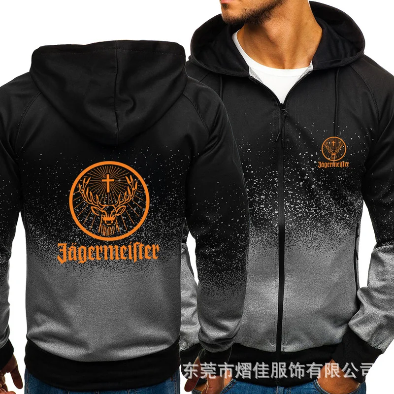 Fashion Men's Hoodies Jagermeister Casual Harajuku Gradient color Cardigan Coat Mens Fleece Outdoor Sweatshirts zipper Jacket
Fashion Men's Hoodies Jagermeister Casual Harajuku Gradient color Cardigan Coat Mens Fleece Outdoor Sweatshirts zipper Jacket