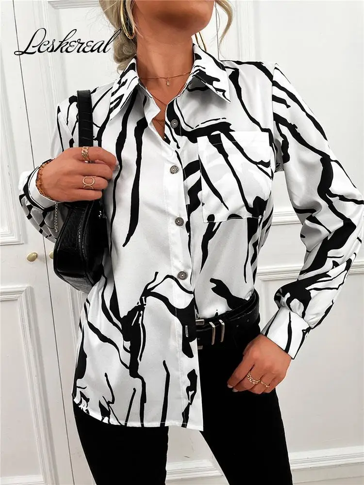 Fashion Print Shirt Women 2022 Autumn Elegant Office Ladies Blouse Clothes Long Sleeve Buttons Casual Tops Woman Tops Femme
Fashion Print Shirt Women 2022 Autumn Elegant Office Ladies Blouse Clothes Long Sleeve Buttons Casual Tops Woman Tops Femme