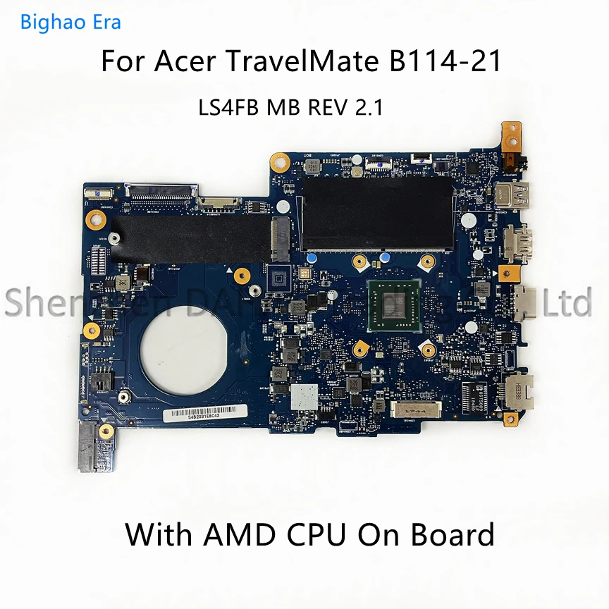 LS4FB MB REV 2,1 Для Acer TravelMate B114-21 материнская плата для ноутбука с процессором AMD DDR4 NB.VK311.001 NBVK311001 100% полностью протестирована
LS4FB MB REV 2,1 Для Acer TravelMate B114-21 материнская плата для ноутбука с процессором AMD DDR4 NB.VK311.001 NBVK311001 100% полностью протестирована