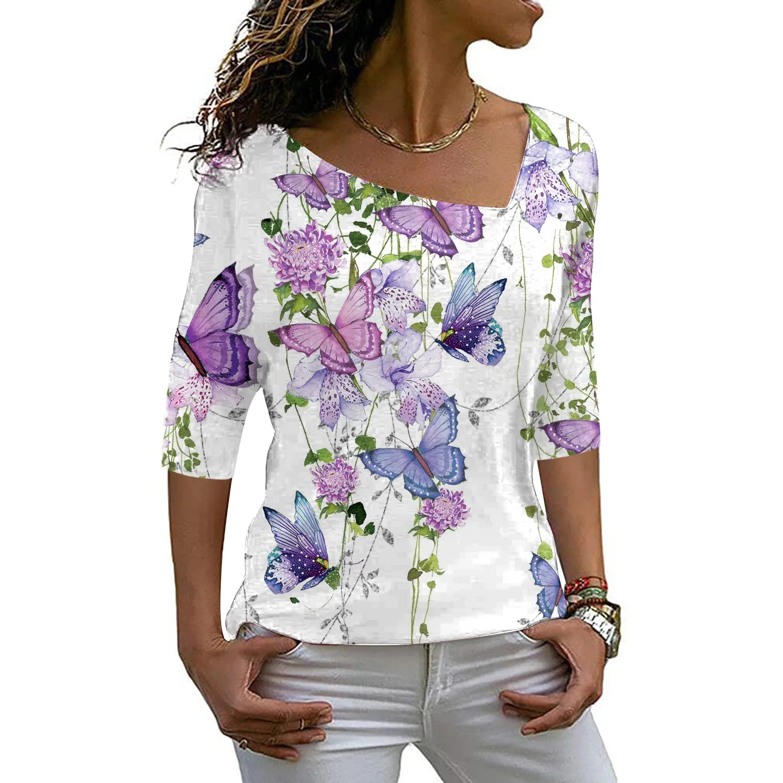 2022 Women Top Shirt Casual Skew V Neck Long Sleeve Elegant Top Print Knited T Shirt Woman Graphic Tees Avenue Tops
2022 Women Top Shirt Casual Skew V Neck Long Sleeve Elegant Top Print Knited T Shirt Woman Graphic Tees Avenue Tops