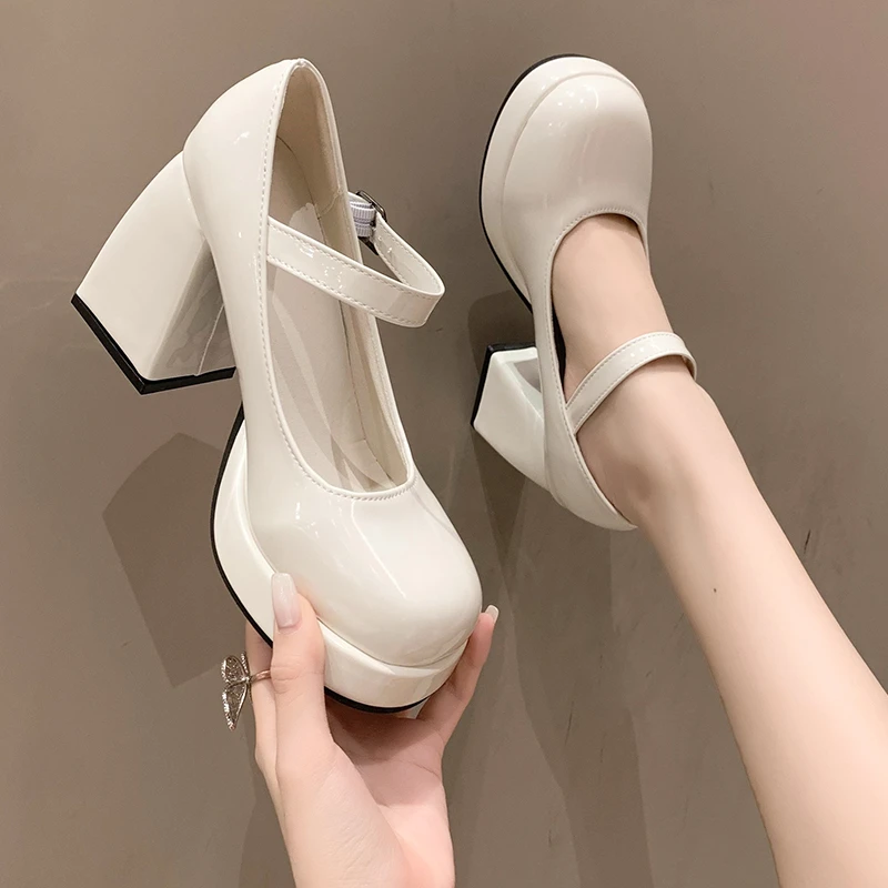 platform heels Shoes for Women Shallow Mouth Buckle Thick Heel Mary Jane Single Shoes Autumn Platform Small Leather Shoes lolita
platform heels Shoes for Women Shallow Mouth Buckle Thick Heel Mary Jane Single Shoes Autumn Platform Small Leather Shoes lolita