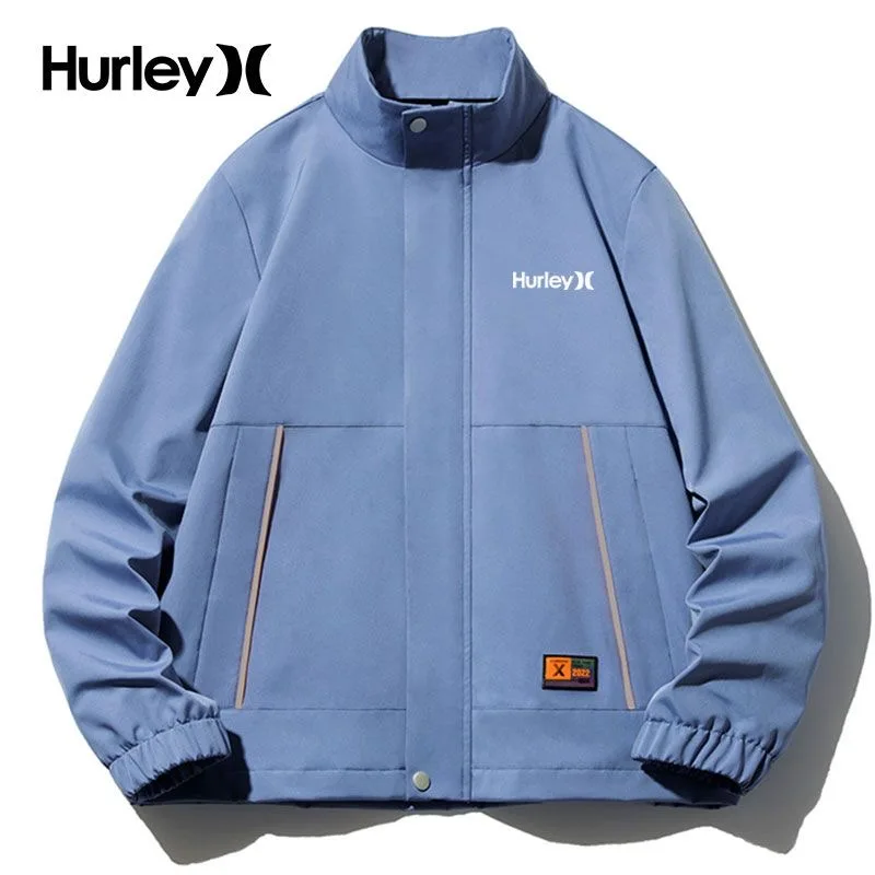 Hurley Loose Fall and Winter Jacket Men's fashion solid color stand-up collar windproof coat
Hurley Loose Fall and Winter Jacket Men's fashion solid color stand-up collar windproof coat