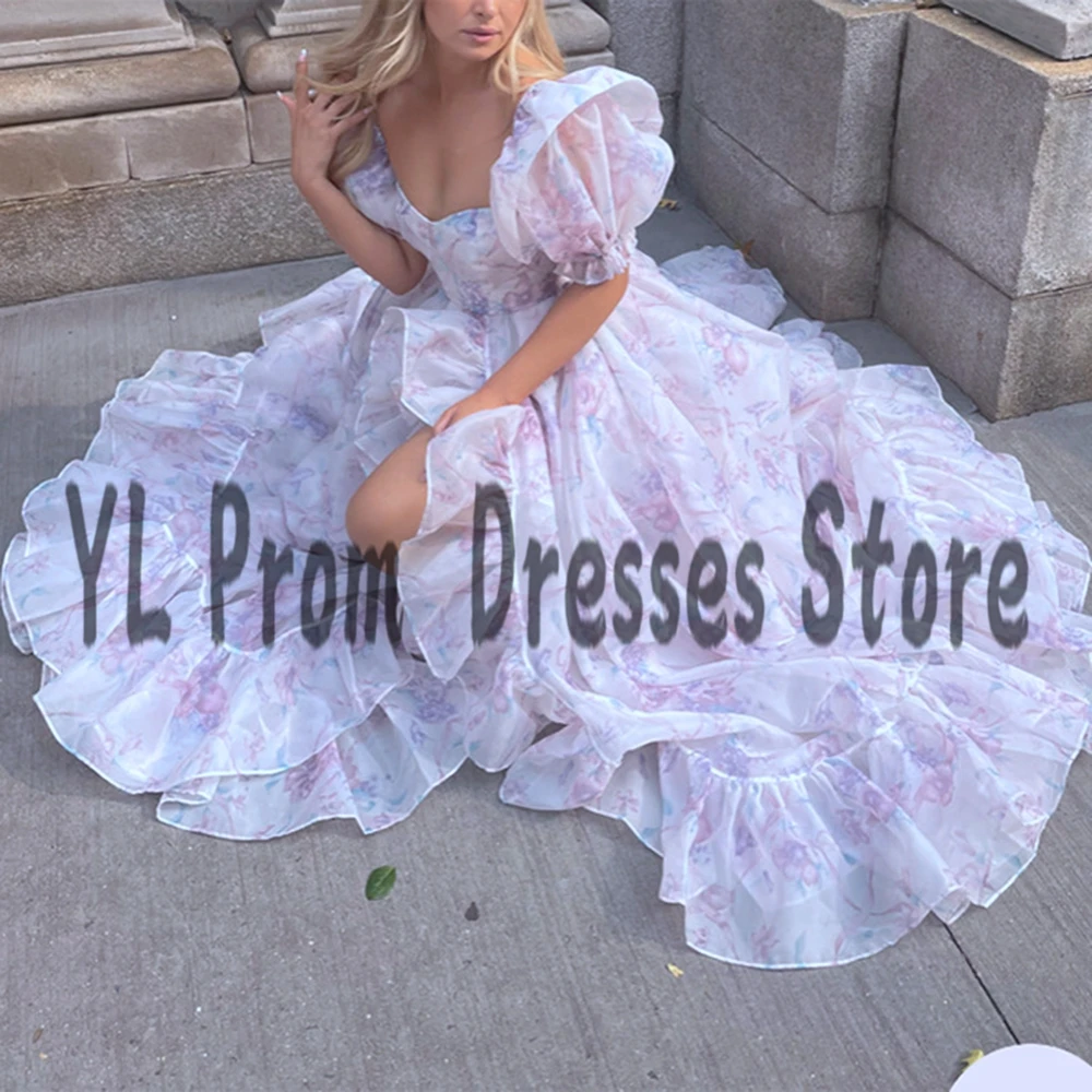 YL Charming Light Purple Evening Dresses Sweep Train Floral Princess Organza Prom Dress Sexy Slit Off Shoulder Formal Gowns
YL Charming Light Purple Evening Dresses Sweep Train Floral Princess Organza Prom Dress Sexy Slit Off Shoulder Formal Gowns
