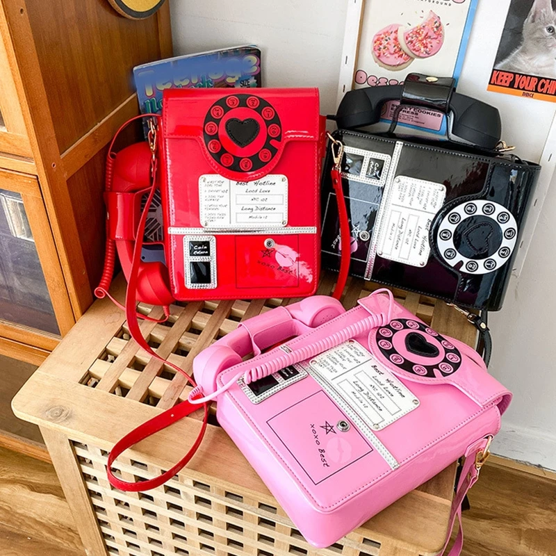 2023 Women Funny Crossbody Bags Girls Kids Cute Retro Top-Handle Telephone Shaped Tote Handbag Fashion Creativity Large capacity
2023 Women Funny Crossbody Bags Girls Kids Cute Retro Top-Handle Telephone Shaped Tote Handbag Fashion Creativity Large capacity