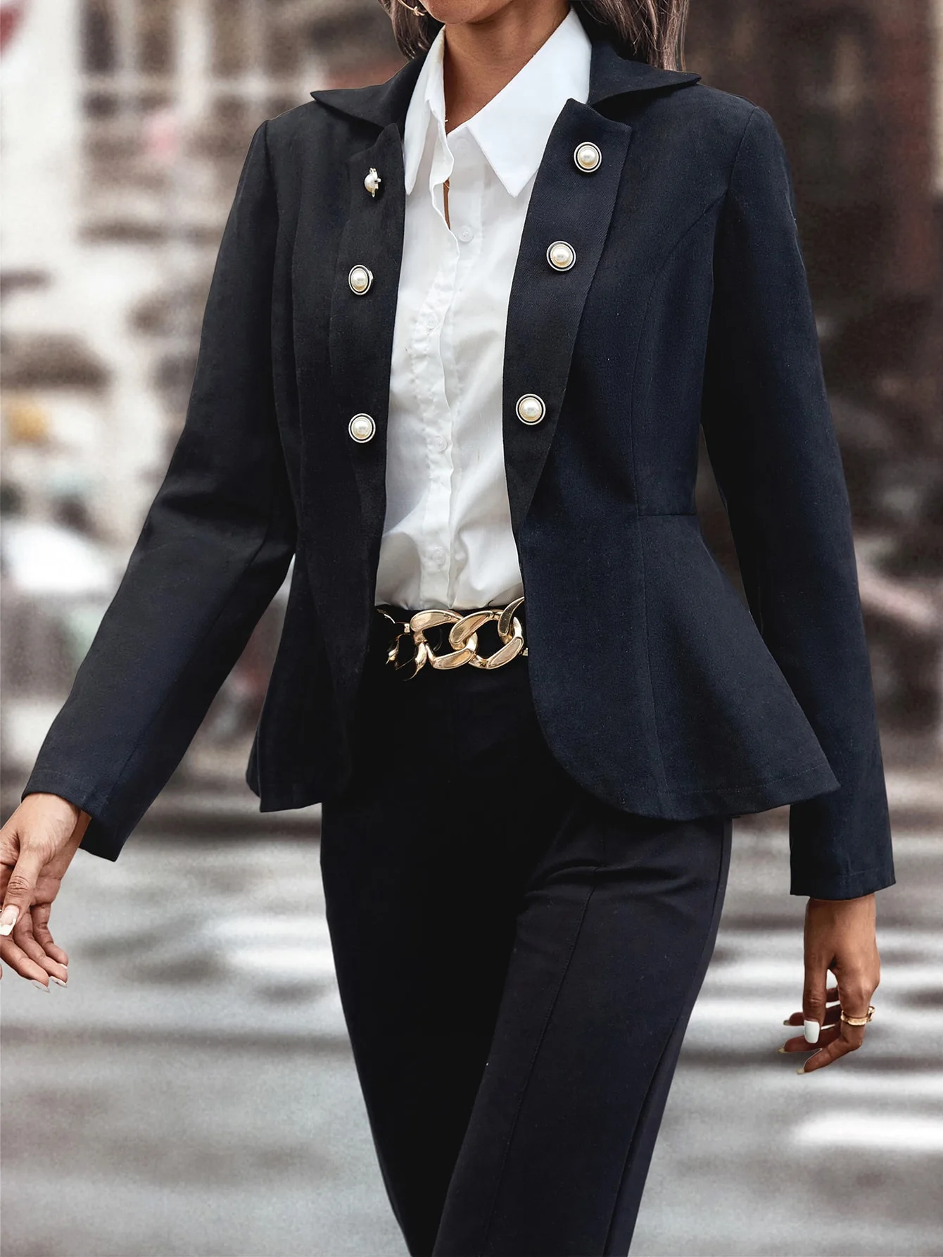 Autumn Winter New 23 Women's Tailored Coat Fashion Solid Color Long Sleeve Button Jacket Coat Blazer Femme
Autumn Winter New 23 Women's Tailored Coat Fashion Solid Color Long Sleeve Button Jacket Coat Blazer Femme