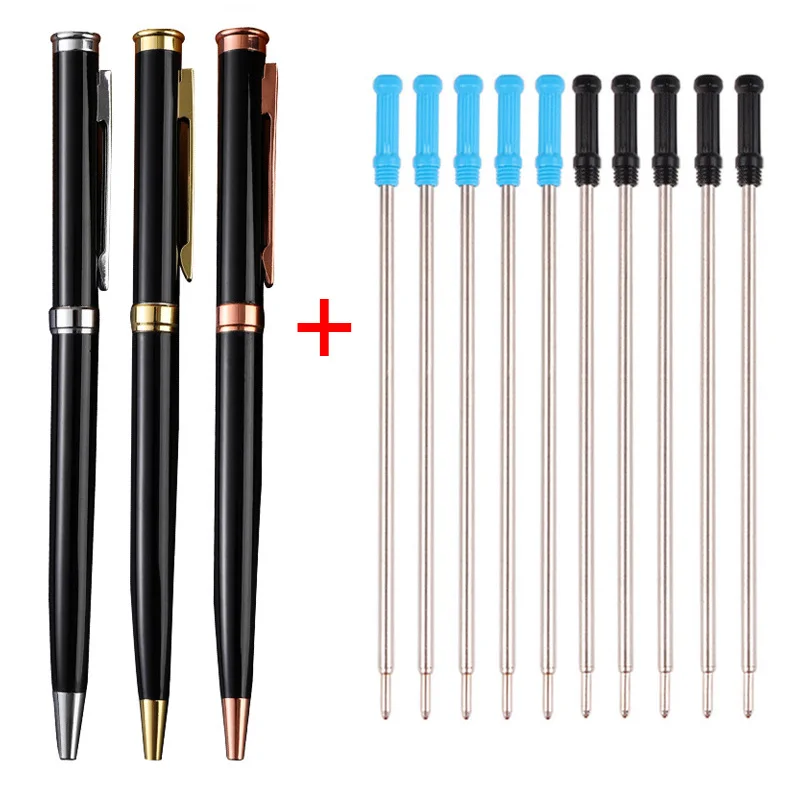 2+20 Pcs/Set Metal Ballpoint Pen Creative 0.5mm Blue/black Ink Students Writing Refills School Office Supplies Korean Stationery
2+20 Pcs/Set Metal Ballpoint Pen Creative 0.5mm Blue/black Ink Students Writing Refills School Office Supplies Korean Stationery