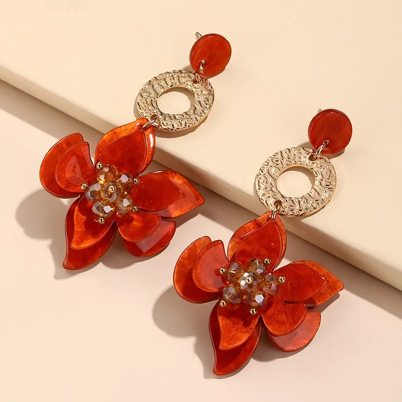 Trendy Big Elegant Flower Drop Earrings for Women Vintage Long Acrylic Dangle Earrings Fashion Resin Jewelry Banquet Brincos
Trendy Big Elegant Flower Drop Earrings for Women Vintage Long Acrylic Dangle Earrings Fashion Resin Jewelry Banquet Brincos