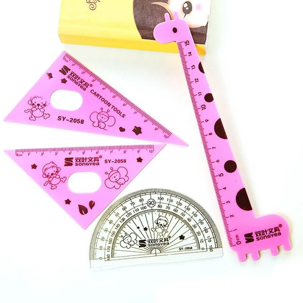4pcs Student Ruler 1 Set Cute Cartoon Giraffe Animal Students' Ruler Meter Ruler Triangle Ruler
4pcs Student Ruler 1 Set Cute Cartoon Giraffe Animal Students' Ruler Meter Ruler Triangle Ruler