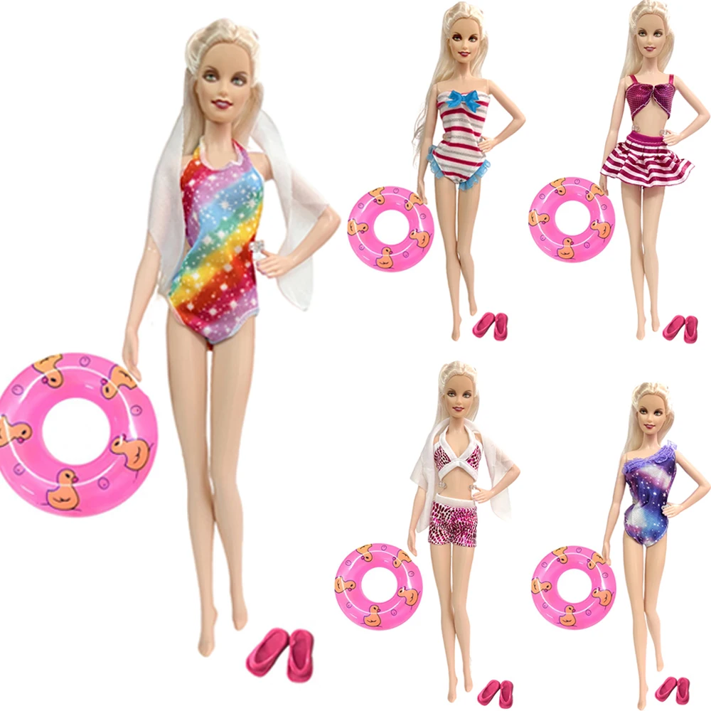 NK Doll Swimwear Swimsuit+Slippers+ Swimming Buoy Clothes For Barbie Doll Accessories Girl' 1/6 Doll Summer Beach Toys JJ
NK Doll Swimwear Swimsuit+Slippers+ Swimming Buoy Clothes For Barbie Doll Accessories Girl' 1/6 Doll Summer Beach Toys JJ