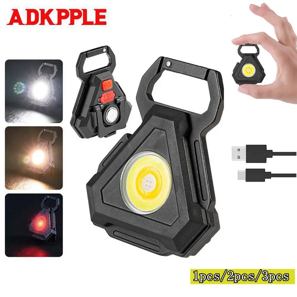 Pocket LED Lights Keychain Mini Flashlight USB Rechargeable Waterproof COB Emergency Work Light Outdoor Floodlight Camping Light
Pocket LED Lights Keychain Mini Flashlight USB Rechargeable Waterproof COB Emergency Work Light Outdoor Floodlight Camping Light