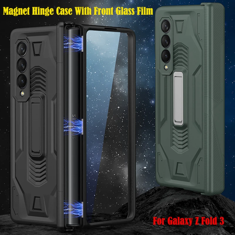 Magnetic Adsorption Hinge for Samsung Galaxy Z Fold 3 5G Hinge Protective Case with Front Screen Glass Film 360 Full Armor Cover
Magnetic Adsorption Hinge for Samsung Galaxy Z Fold 3 5G Hinge Protective Case with Front Screen Glass Film 360 Full Armor Cover
