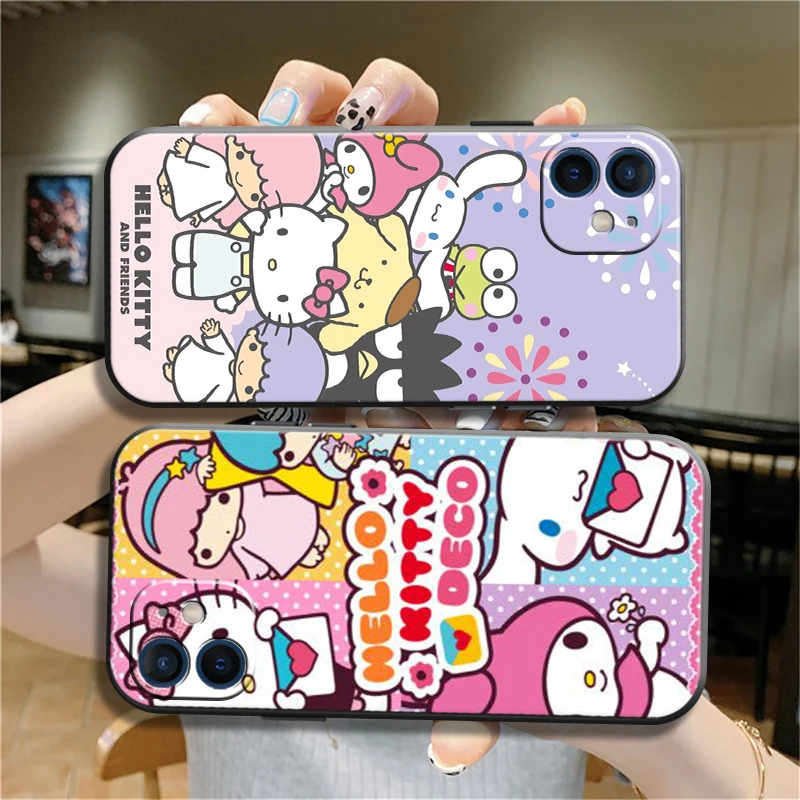 

Japan Anime Kuromi Funda Phone Case For iPhone 11 13 12 Pro Max 12 13 Mini X XR XS MAX SE 2020 7 8 6s Plus Celular Black Shell