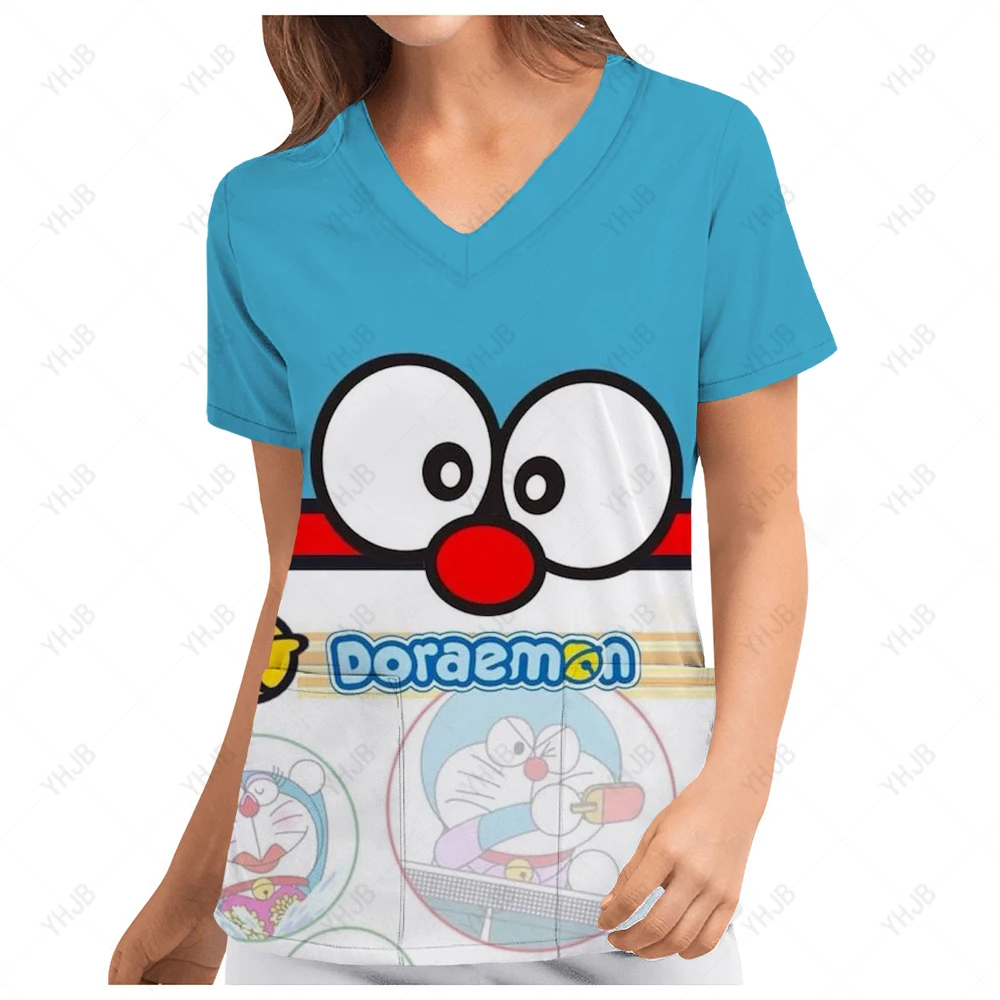 Новая стильная одежда с принтом Doraemon, женская футболка с V-образным вырезом, униформа медсестры, Повседневная Свободная одежда для кормления
Новая стильная одежда с принтом Doraemon, женская футболка с V-образным вырезом, униформа медсестры, Повседневная Свободная одежда для кормления