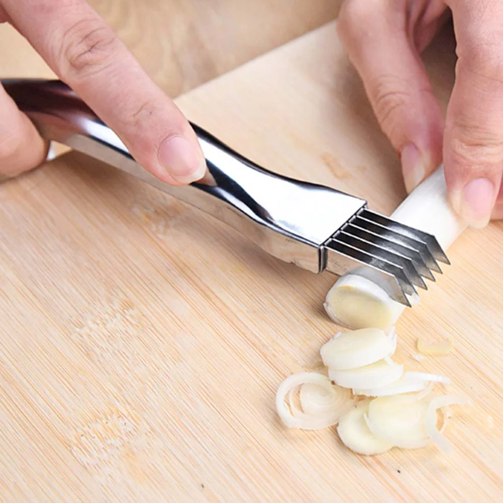 Premium High Quality Stainless Steel Green Onion Slice Cutlery Vegetable Cutter Shred Sharp Scallion Cutter Knife Kitchen Tools
Premium High Quality Stainless Steel Green Onion Slice Cutlery Vegetable Cutter Shred Sharp Scallion Cutter Knife Kitchen Tools
