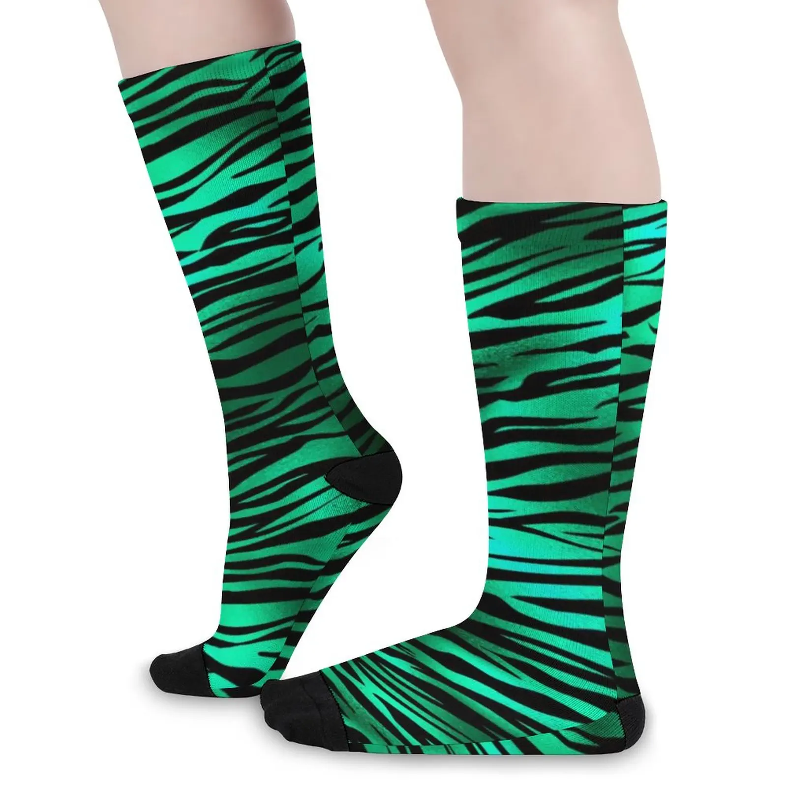 

Зеленые носки с леопардовым принтом, весенние изумрудные золотые дизайнерские чулки в стиле сафари, модные женские качественные носки, дизайнерские уличные носки с защитой от пота
