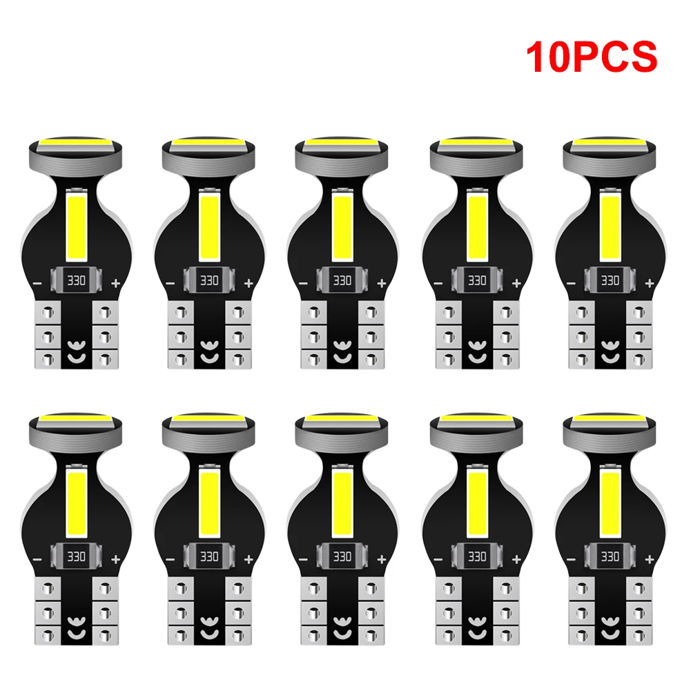 10Pcs White Extremely Bright Canbus Error Free Xenon White LED Lamp Wedge Light Bulb T10 Led Light 501 194 W5W 7020 3SMD
10Pcs White Extremely Bright Canbus Error Free Xenon White LED Lamp Wedge Light Bulb T10 Led Light 501 194 W5W 7020 3SMD