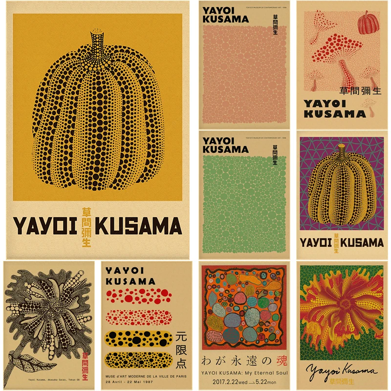 Выставочный постер Yayoi Kusama с изображением тыквы и точек, японские художественные постеры, винтажные домашние Декорации для комнаты, бара, ка...
Выставочный постер Yayoi Kusama с изображением тыквы и точек, японские художественные постеры, винтажные домашние Декорации для комнаты, бара, ка...