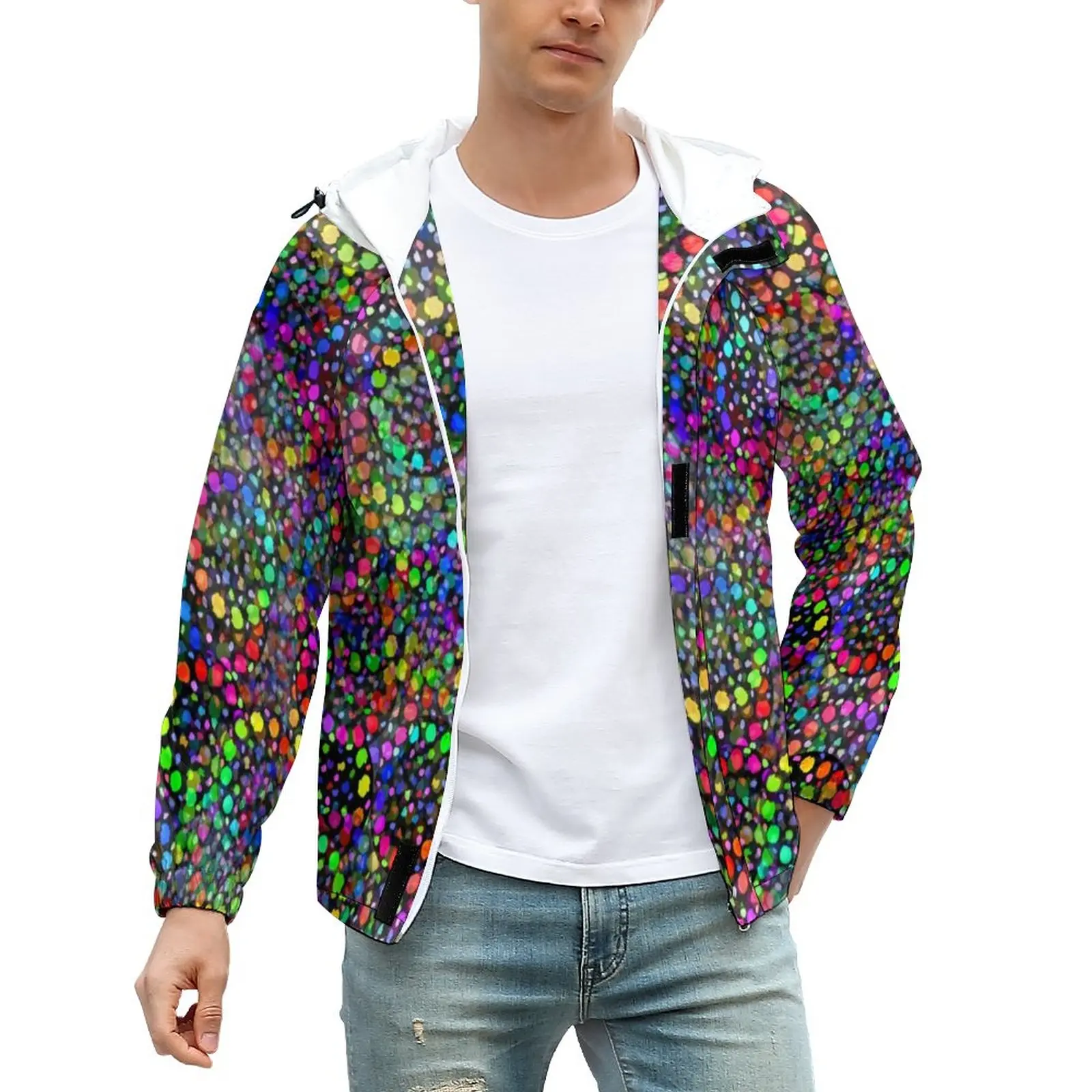 Женская Осенняя куртка с капюшоном и принтом в виде пятен
Женская Осенняя куртка с капюшоном и принтом в виде пятен