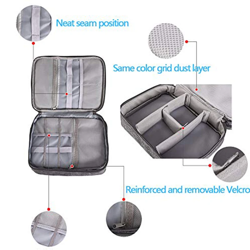 Storage New Charging Three-layer Bag Bag Multifunctional Polyester Cable Data Digital Waterproof Cationic Treasure Storage Bag
Storage New Charging Three-layer Bag Bag Multifunctional Polyester Cable Data Digital Waterproof Cationic Treasure Storage Bag