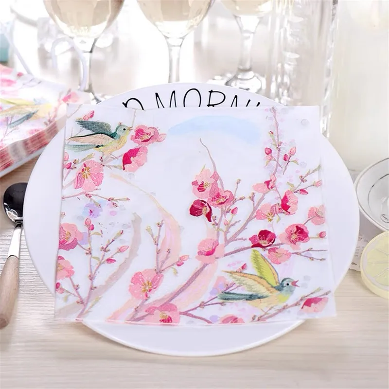 20pcs 33*33cm Flower And Bird Theme paper napkins serviettes decoupage decorated for wedding party virgin wood tissues
20pcs 33*33cm Flower And Bird Theme paper napkins serviettes decoupage decorated for wedding party virgin wood tissues