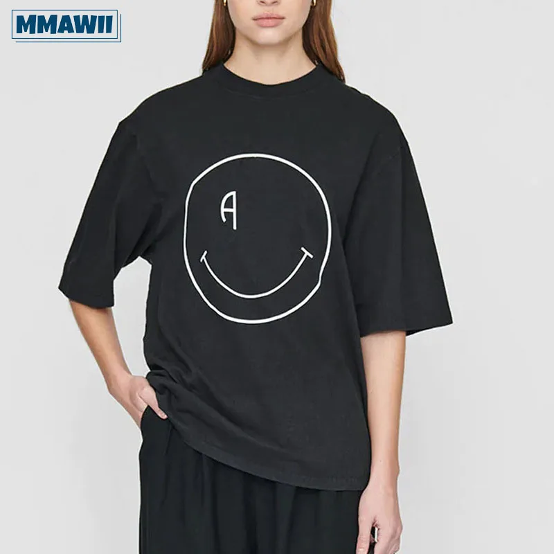 MMAWII Letter Smile Graphic Print Casual Vintage Short Sleeve Women T-Shirt 2023 Summer Fashion Female Streetwear Tees Tops
MMAWII Letter Smile Graphic Print Casual Vintage Short Sleeve Women T-Shirt 2023 Summer Fashion Female Streetwear Tees Tops