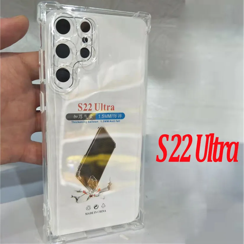 Silicone Cases For Samsung S22 Ultra Airbag Transparent Case Sansung S22Ultra Galaxy S22 Ultra Soft TPU Shockproof Back Cover S 22 Samsung Galaxy S22 Ultra Phone Case
Silicone Cases For Samsung S22 Ultra Airbag Transparent Case Sansung S22Ultra Galaxy S22 Ultra Soft TPU Shockproof Back Cover S 22 Samsung Galaxy S22 Ultra Phone Case