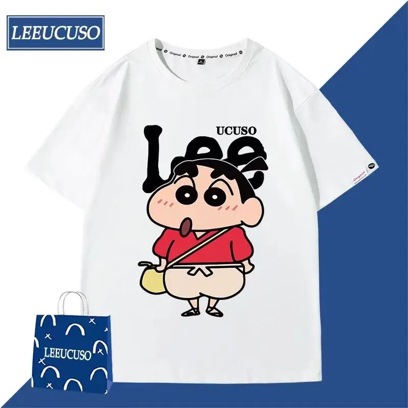 Футболка Crayon Shin-Chan с коротким рукавом, летняя белая свободная футболка для пары, милый мультяшный стиль, для девочек, подарок на день рождения
Футболка Crayon Shin-Chan с коротким рукавом, летняя белая свободная футболка для пары, милый мультяшный стиль, для девочек, подарок на день рождения