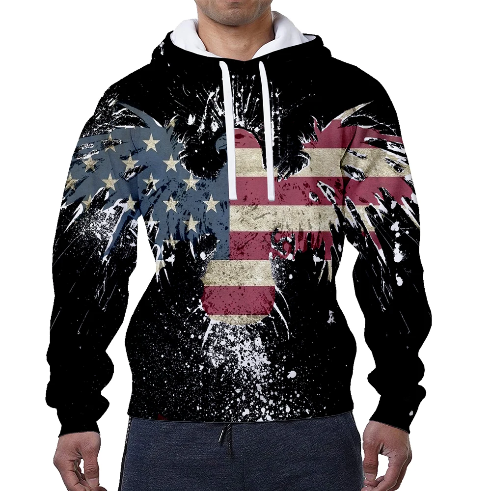 USA Flag Hoodies American Stars And Stripes Sweatshirts 3D Animal Motifs Print Hip Hop Pullovers Casual Tracksuits Clothing Tops 
USA Flag Hoodies American Stars And Stripes Sweatshirts 3D Animal Motifs Print Hip Hop Pullovers Casual Tracksuits Clothing Tops