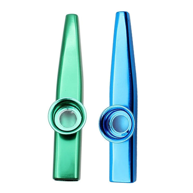 Kazoo Aluminum Alloy Metal With 5 Pcs Gifts Flute Diaphragm For Children Music-Lovers, Green & Blue(2Set) 
Kazoo Aluminum Alloy Metal With 5 Pcs Gifts Flute Diaphragm For Children Music-Lovers, Green & Blue(2Set)