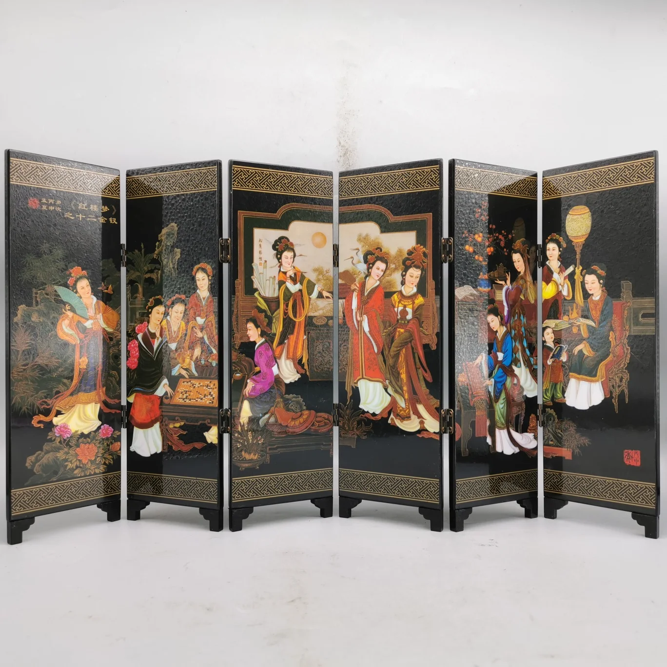 China Collect Exquisite Wooden Lacquerware Painting “ Dream Of The Red Chamber ”Small Folding Screens Handicraft Home Decoration
China Collect Exquisite Wooden Lacquerware Painting “ Dream Of The Red Chamber ”Small Folding Screens Handicraft Home Decoration