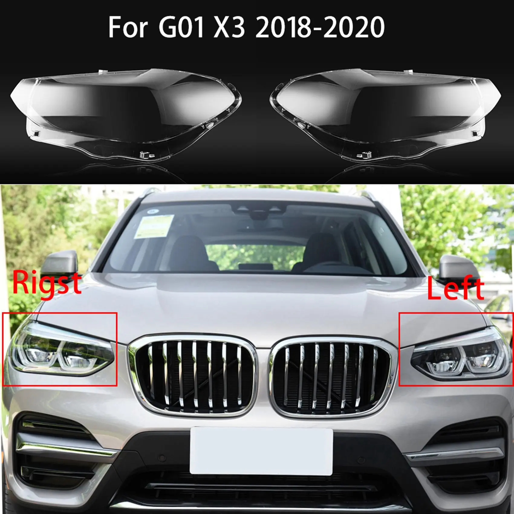 for -BMW X3 G01 2018 2019 2020 Car Headlight Cover Clear Lens Headlamp Lampshade Shell (Left Side)
for -BMW X3 G01 2018 2019 2020 Car Headlight Cover Clear Lens Headlamp Lampshade Shell (Left Side)